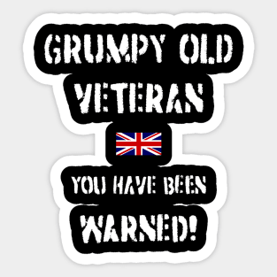 Grumpy Old Veteran (GB) Sticker